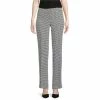 Flash Sale 😀 Kasper Houndstooth Print Slim Leg Pants Black/white 😀