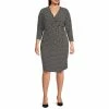 Coupon 😉 Kasper Plus Size Signature Wrap 👗 Dress Black/vanilla Ice 😉