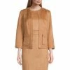 Top 10 🛒 Kasper Petite Size Scuba Suede Open Front Long Sleeve Jacket Pebble 🔔