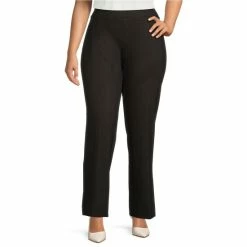 Wholesale ๐ฏ Kasper Plus Size Pointe Knit Wide Waist Pull-On Trouser Pants Chocolate Combo ๐