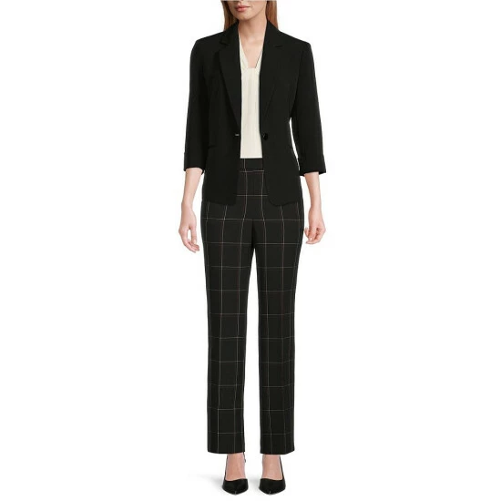 Budget π€© Kasper Elastic Waist Pull-On Trousers Black Multi π - Image 3