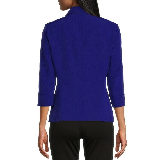 Brand new βοΈ Kasper Notch Lapel One Button 3/4 Roll-Tab Sleeve Blazer Royal Blue π - Image 2