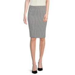 Best Sale 🥰 Kasper Houndstooth Pencil 👗 Skirt Black/white 👏