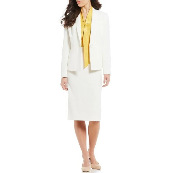 Flash Sale โจ Kasper Stretch Crepe Skimmer ๐ Skirt Vanilla Ice ๐ - Image 5