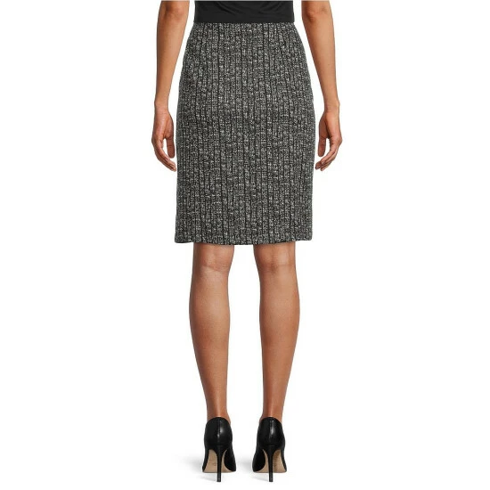 Flash Sale โจ Kasper Jacquard Elastic Waist Pull-On Pencil ๐ Skirt Black/vanilla Ice ๐ - Image 2