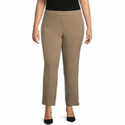Discount 💯 Kasper Plus Size Fly Front Slim Fit Pants Cypress Grey ❤️