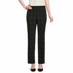 Wholesale 🎁 Kasper Petite Size Elastic Waist Pull-On Trousers Black Multi 👏
