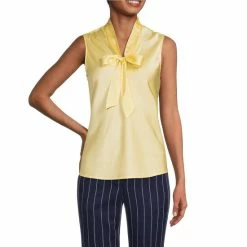 Wholesale ❤️ Kasper Sleeveless Tie Front Blouse Navy 🔔