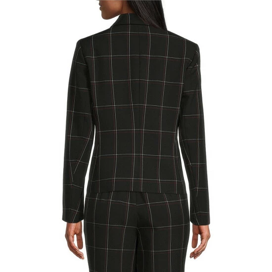 Cheap โ๏ธ Kasper Petite Size Notch Collar Long Sleeve Patch Pocket One Button Blazer Black Multi ๐ฅฐ - Image 2