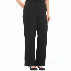 Best reviews of 🎉 Kasper Plus Size Stretch Crepe Straight-Leg Pants Black 🎁