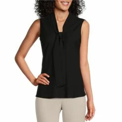 Flash Sale 🤩 Kasper Sleeveless V-Neck Tie Front Sash Blouse Orange Blossom 😍