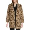 Discount ✨ Kasper Leopard Print Notch Collar Long Sleeve 🧥 Coatigan Camel/black 🥰