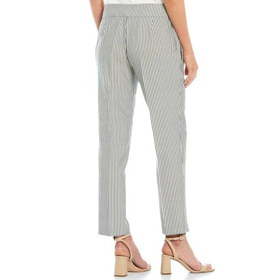 New 🔥 Kasper Petite Size Seersucker Trouser Pants Grey/white 😍 - Image 2