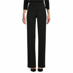 Promo ๐ Kasper Pinstripe Print Extended Tab Fly Front Coordinating Pants Black Combo ๐