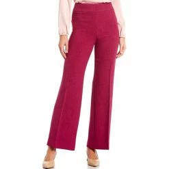 Cheapest ๐ Kasper Wide Leg High Rise Flat Front Crepe Pants Cerise โญ